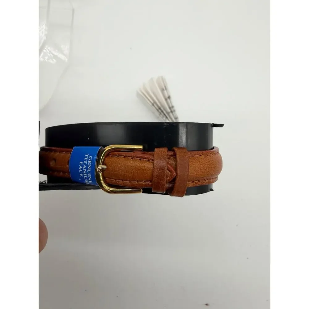 ID Titanium Watch Women Silver Gold Stainless Brown Leather Blue Purple Quartz